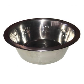 Stainless Steel Bowl Paw Print 64oz
