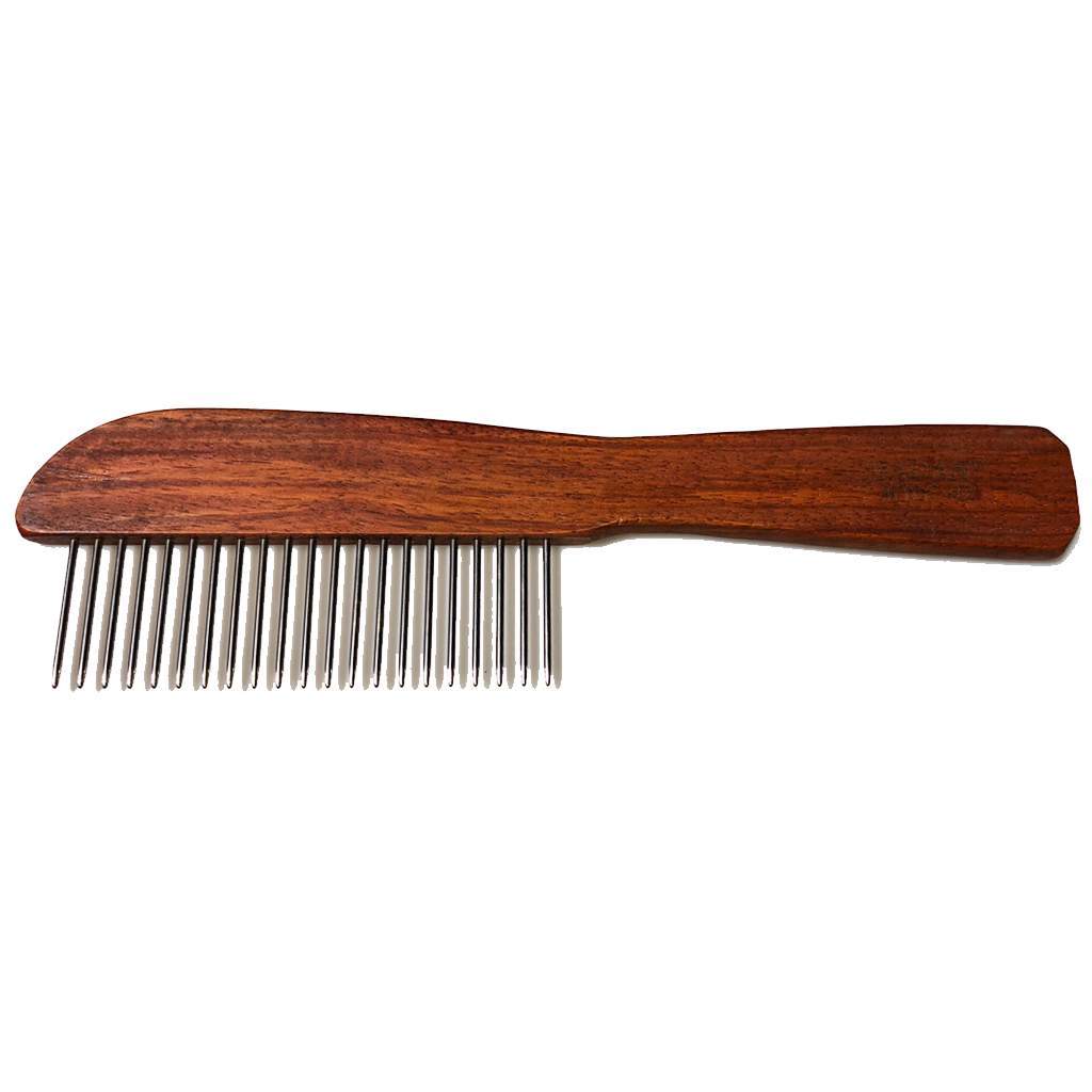 Madan Wood Handle Comb Coarse 10"
