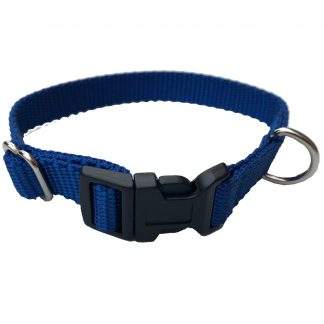 Nylon Adjustable Collar 5/8", 9-13" Blue Royale