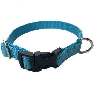 Nylon Adjustable Collar 5/8", 9-13" Iceberg Blue