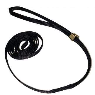 One Piece Nylon Show Lead with Sliding Lock, Black