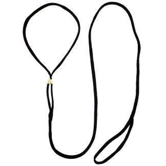One Piece Flat Coastcord Show Lead with Sliding Lock, Black