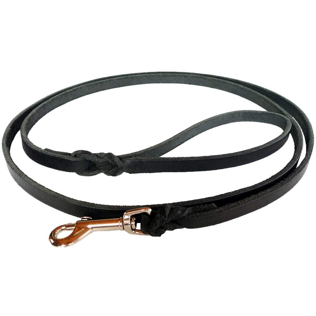 Northern Heritage Leather Lead 1/2" x 4' Braided Ends Nickel Plated Snap