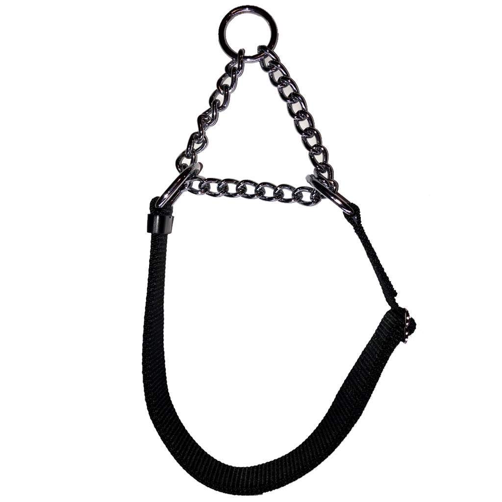 Martingale Nylon w/chain 1" x 18-24" Black