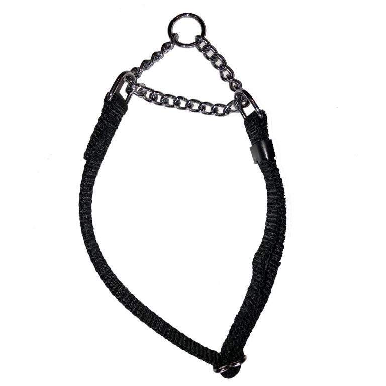 Martingale Nylon w/chain 5/8" x 9-15" Black