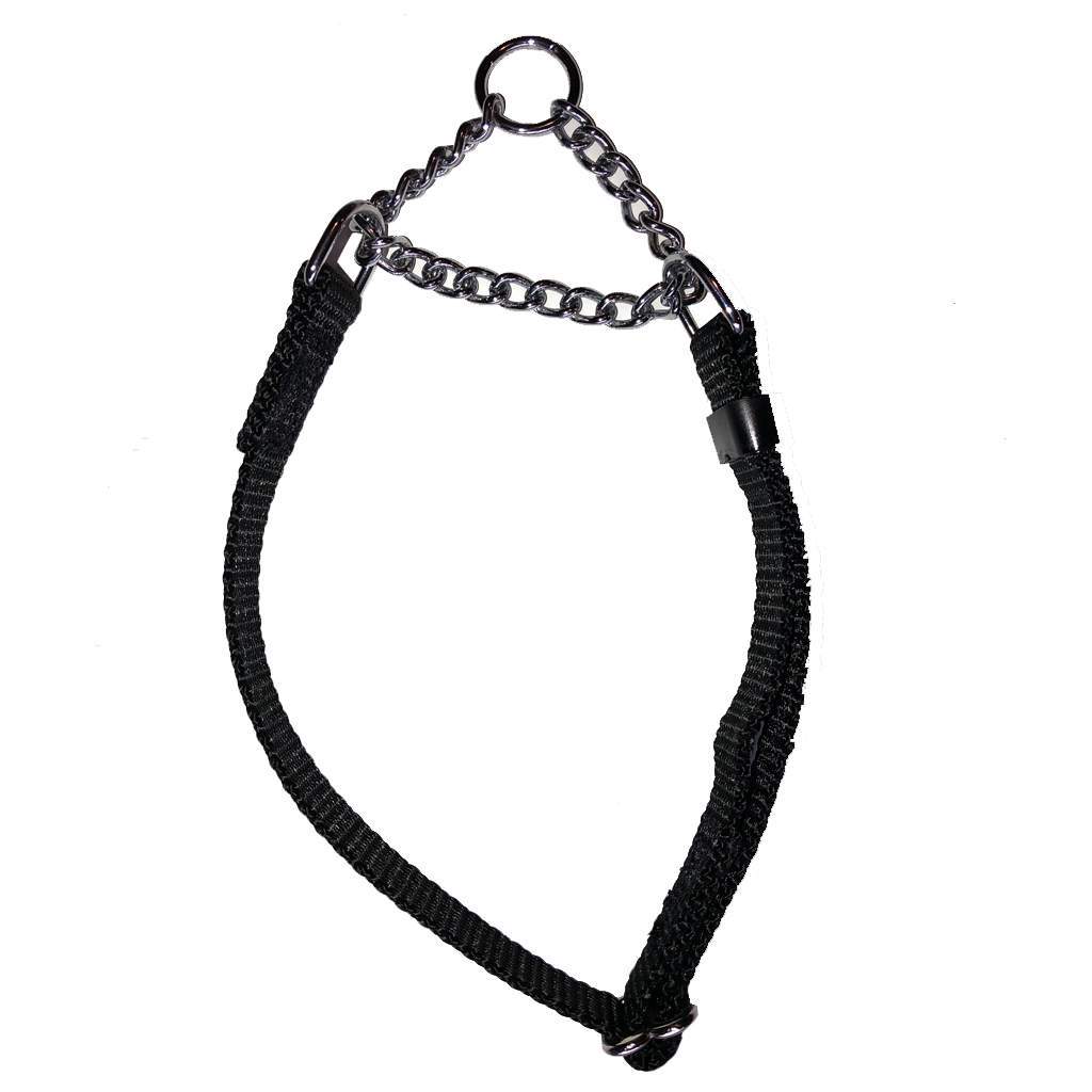 Martingale Nylon w/chain 5/8" x 9-15" Black