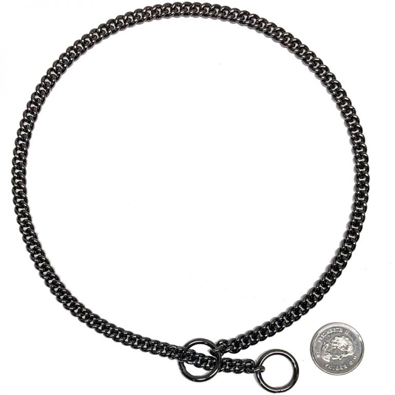 Show / Jewellery Chain Collar Jeweller's Link (xfine) 1.4mm x 12" Black Chrome (Copy)