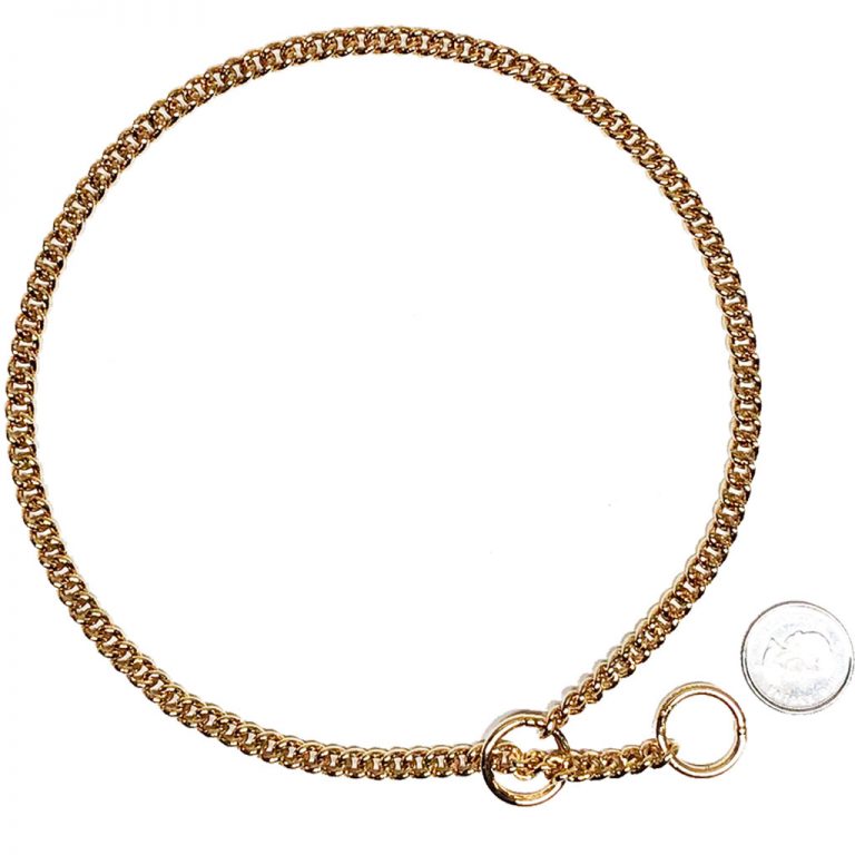 Show / Jewellery Chain Collar Jeweller's Link (xfine) 1.4mm x 12" Gold