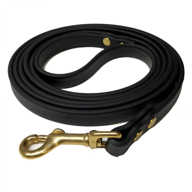 Beta Leash 1/2" x 4' Heavyweight Black w/Brass