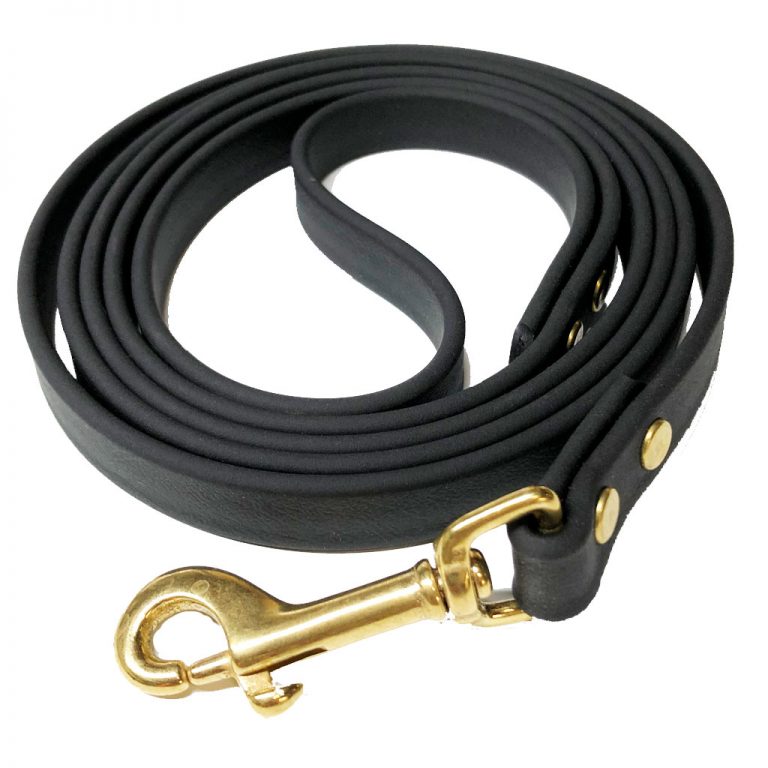 Beta Leash 5/8" x 6' Heavyweight Black w/Brass